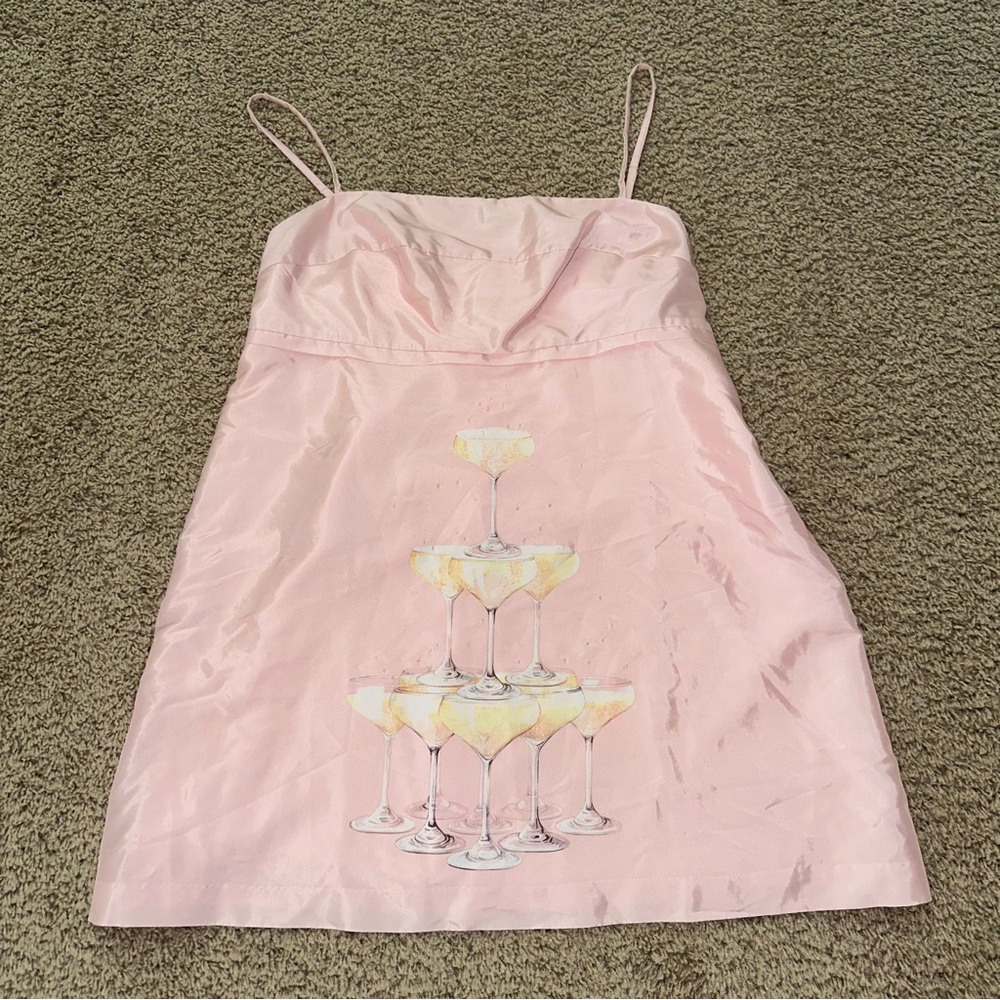 New Rachel Antonoff Champagne Tower Gwen Dress Sz 14 Pink - Picture 3 of 5